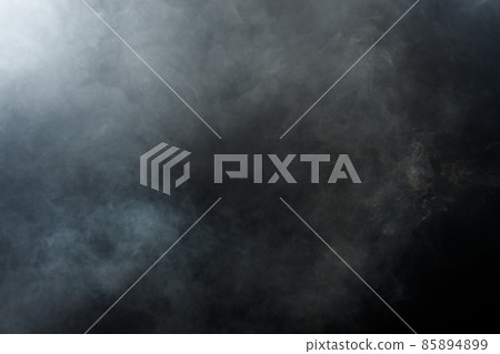 Dense Fluffy Puffs of White Smoke and Fog on Black Background, Abstract Smoke Clouds Dense Fluffy Puffs of White Smoke and Fog on Black Background, Abstract Smoke Clouds 85894899