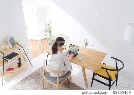 Home work high angle back view 85895499