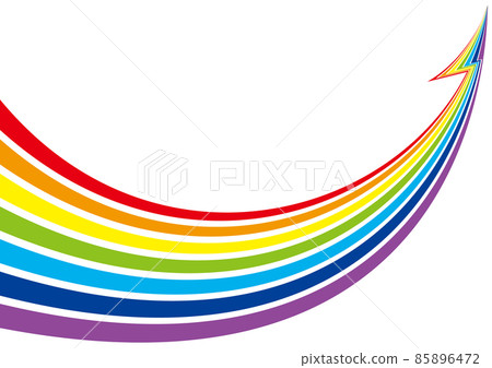 Rainbow-colored arrow that goes up Rainbow-colored arrow that goes up 85896472