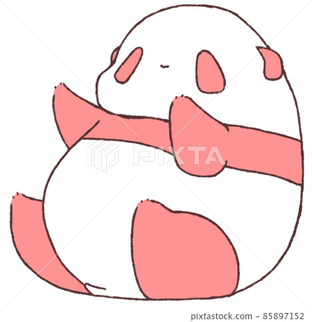 A young panda falling behind (red) A young panda falling behind (red) 85897152