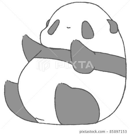 A young panda falling behind (gray) A young panda falling behind (gray) 85897153