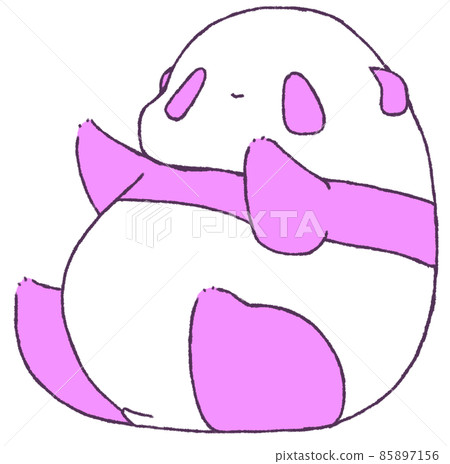 A young panda falling behind (purple) A young panda falling behind (purple) 85897156