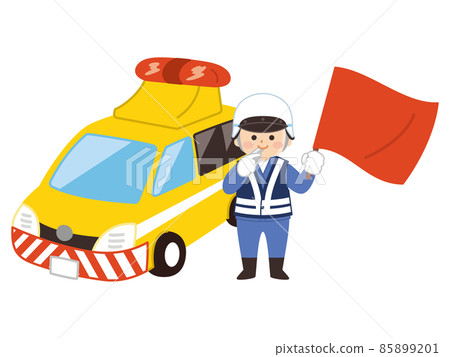 道路巡邏車和交通管制人 85899201