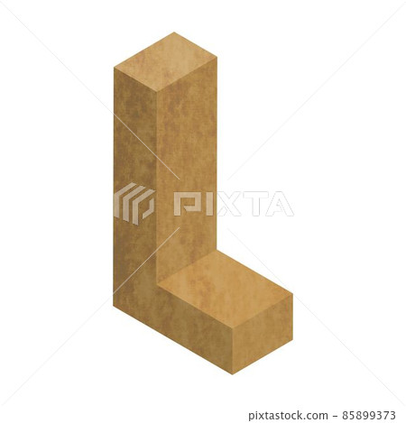 Craft-like isometric alphabet L - Stock Illustration [85899373] - PIXTA
