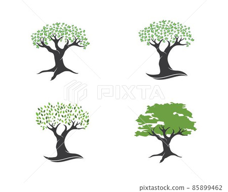 Tree leaf vector logo design, eco-friendly 85899462