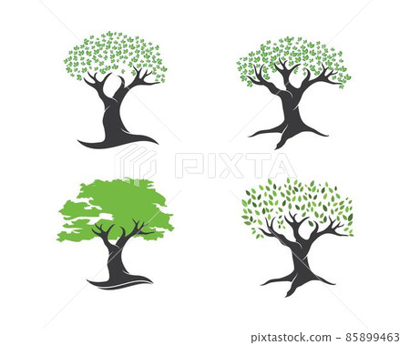 Tree leaf vector logo design, eco-friendly 85899463