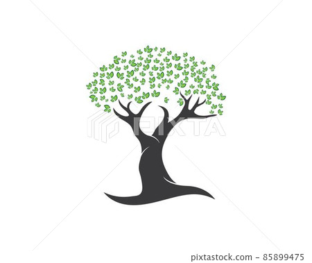 Tree leaf vector logo design, eco-friendly 85899475