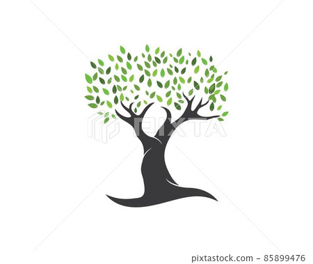 Tree leaf vector logo design, eco-friendly 85899476