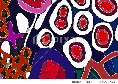 Abstract hand drawn geometric illustration Abstract hand drawn geometric illustration 85900755