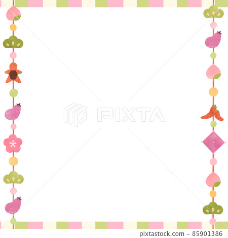 Message card Illustration material Hinamatsuri Tsurushi Hina Message card Illustration material Hinamatsuri Tsurushi Hina 85901386