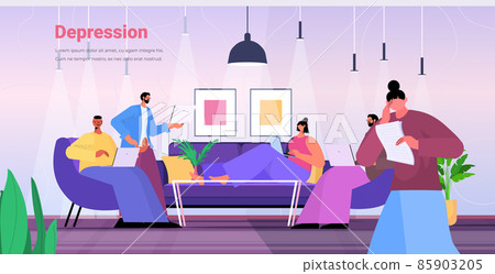 tired depressed businesspeople overworked business people feeling desperate mental health diseases depression concept tired depressed businesspeople overworked business people feeling desperate mental health diseases depression concept 85903205