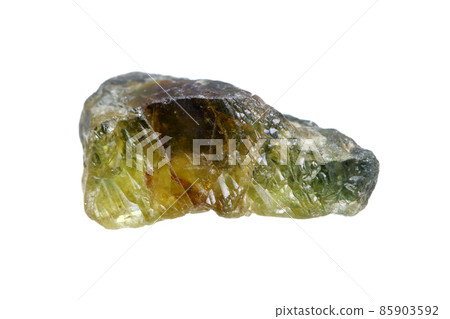 Sphene (Titanite) gemstone on white background 85903592