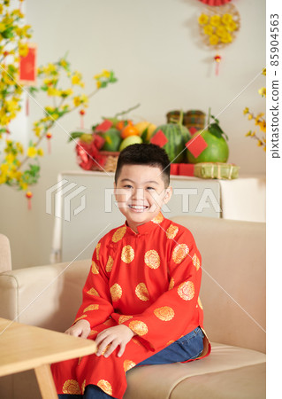 Boy Ready for Tet Celebration Boy Ready for Tet Celebration 85904563