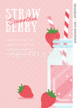Background illustration of strawberry and smoothie (juice) in a glass Background illustration of strawberry and smoothie (juice) in a glass 85904580