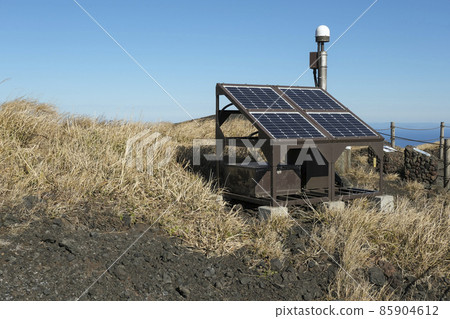 Volcano observation equipment installed on Mt. Mihara Volcano observation equipment installed on Mt. Mihara 85904612