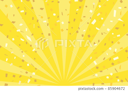 Yellow sunburst half of confetti 85904672