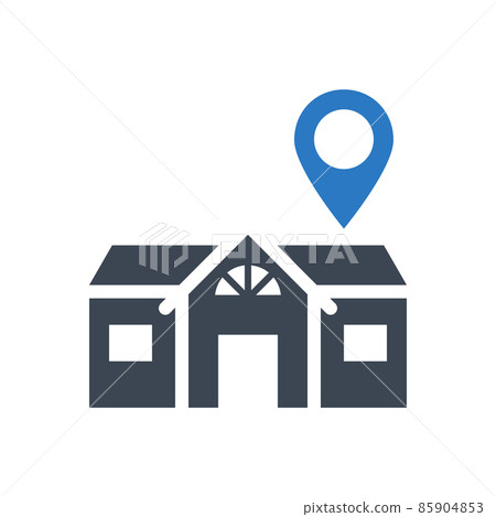Stay Home related vector glyph icon 85904853