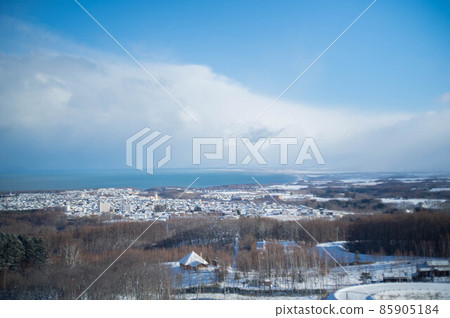從天洞山天文台看到的北海道風景、城市景觀、知床半島 85905184