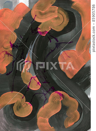 Algae, corals. Futuristic sparkling light trails of terracotta-gray watercolor waves. The effect of glowing shiny light spiral lines. Boho sparkling magic particles. Design for print, fabric, poster Algae, corals. Futuristic sparkling light trails of terracotta-gray watercolor waves. The effect of glowing shiny light spiral lines. Boho sparkling magic particles. Design for print, fabric, poster 85905786