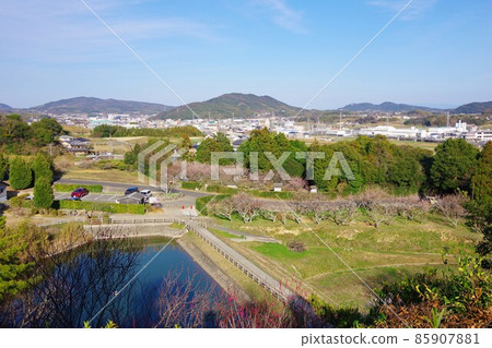 View toward Sumoto City from Hirotabairinfureai Park, Awaji Island, Hyogo Prefecture 85907881