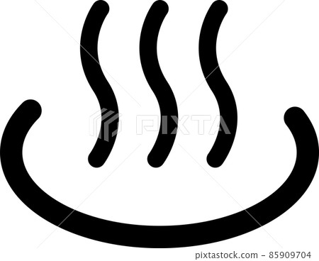 A simple pictogram of a hot spring A simple pictogram of a hot spring 85909704