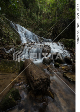 The famous natural waterfall in Maekampong village,Chiangmai province,Thailand.Attractive place for traveller. The famous natural waterfall in Maekampong village,Chiangmai province,Thailand.Attractive place for traveller. 85910143