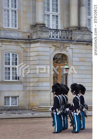 Scandinavian Denmark Copenhagen Amalienborg Palace Guards Scandinavian Denmark Copenhagen Amalienborg Palace Guards 85910615
