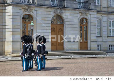 Scandinavian Denmark Copenhagen Amalienborg Palace Guards Scandinavian Denmark Copenhagen Amalienborg Palace Guards 85910616