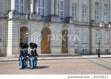 Scandinavian Denmark Copenhagen Amalienborg Palace Guards Scandinavian Denmark Copenhagen Amalienborg Palace Guards 85910617