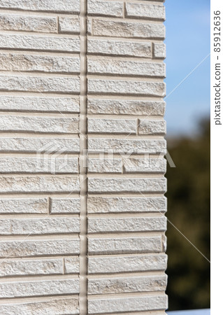Exterior walls and siding on the balcony of a newly built detached house Exterior walls and siding on the balcony of a newly built detached house 85912636