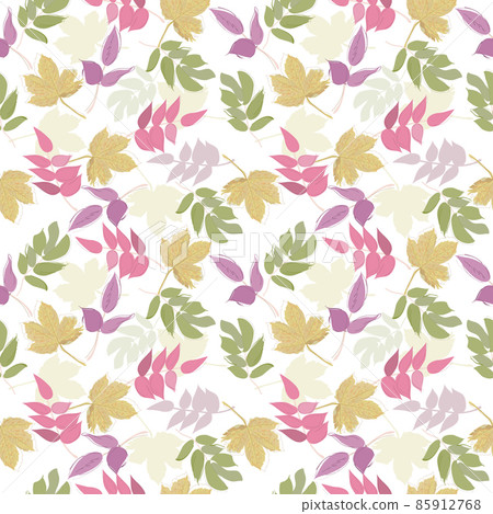 Seamless pattern of delicate colored leaves for fabric or wrapping paper. Seamless pattern of delicate colored leaves for fabric or wrapping paper. 85912768