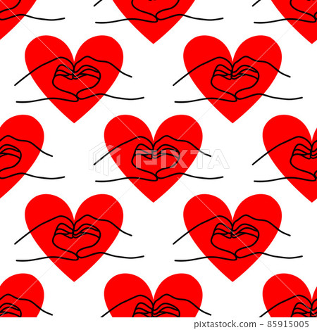 pattern with a heart in the shape of hands.Valentines Day Design pattern with a heart in the shape of hands.Valentines Day Design 85915005
