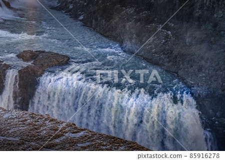 Gullfoss and the sunrise (Iceland) Gullfoss and the sunrise (Iceland) 85916278