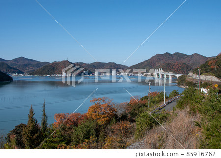 Nissei Bay and Bizen Nissei Ohashi seen from Kakui Island 85916762
