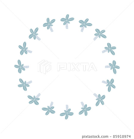 Round vector frame wreath of palms. Template for poster, greeting card banner, social network. Stock illustration Isolated object on white background Round vector frame wreath of palms. Template for poster, greeting card banner, social network. Stock illustration Isolated object on white background 85918974