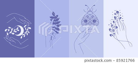 A set posters palette design very peri. A set posters palette design very peri. 85921766