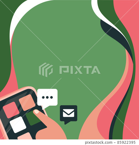 Finger Pressing Application Button Presenting Technological Advances Global Network Connection. Hand Using Mobile Opening Digital Representing Technology Development. 85922395