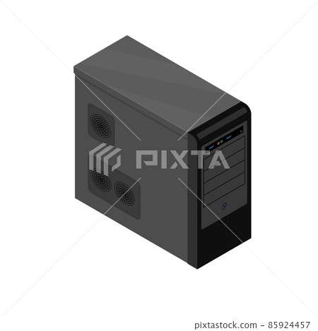 Computer hardware system unit isometric icon. 3d vector illustration 85924457