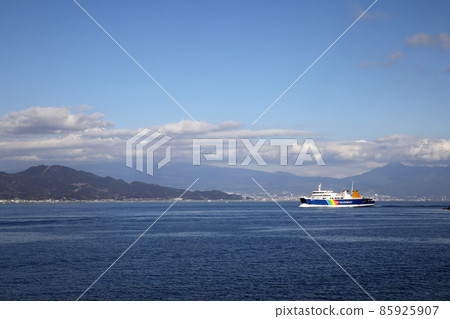 Suruga Bay Ferry going through Shimizu Port Suruga Bay Ferry going through Shimizu Port 85925907