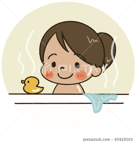 A girl taking a bath 85928503