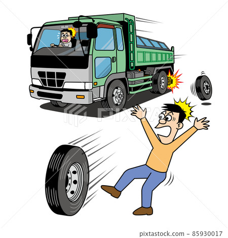 卡車輪胎掉落事故 85930017