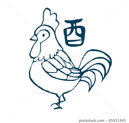 雞年手繪插畫 雞年手繪插畫 85931895