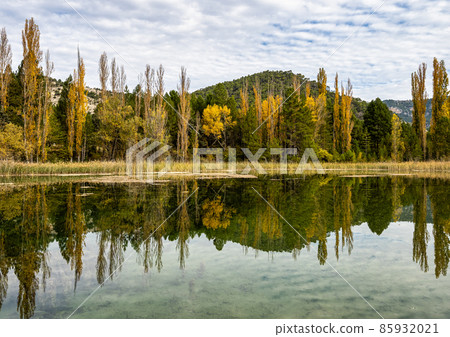 Natural swimming pool at the forest of Canamares, Serrania de Cuenca, Castilla la Mancha. Spain Natural swimming pool at the forest of Canamares, Serrania de Cuenca, Castilla la Mancha. Spain 85932021