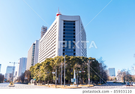 "Tokyo" Metropolitan Police Department building and clear blue sky "Tokyo" Metropolitan Police Department building and clear blue sky 85933110