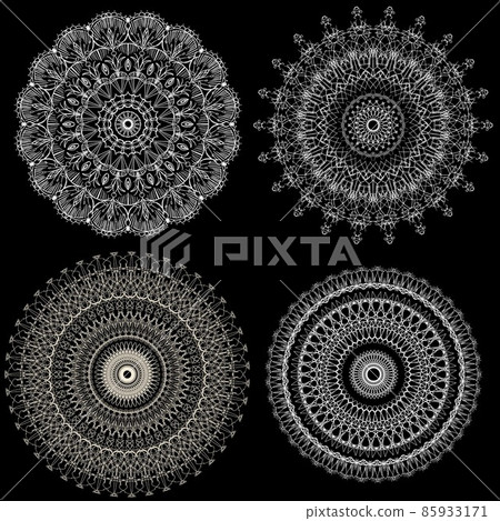 Delicate lace illustration set Delicate lace illustration set 85933171