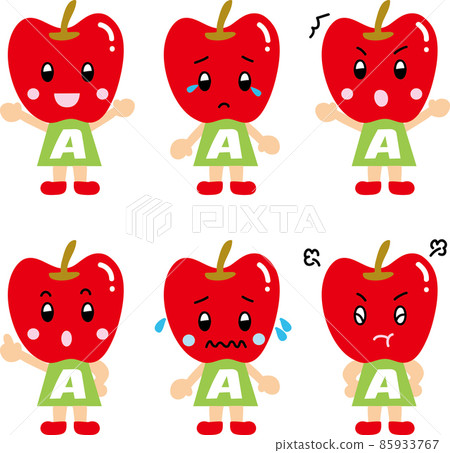 用於食品教育和英語教材的蘋果字符集 用於食品教育和英語教材的蘋果字符集 85933767