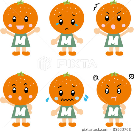 用於食品教育和英語教材的橘子字符集 85933768