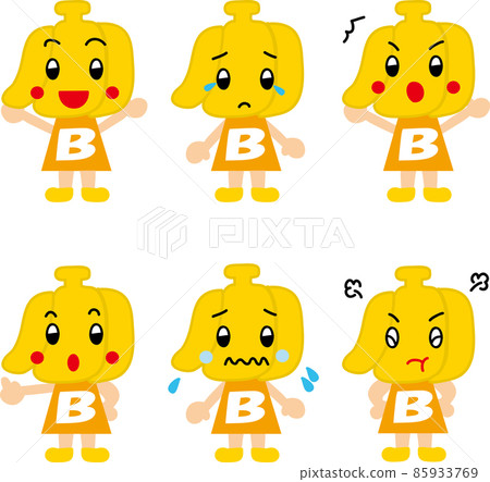 用於食品教育和英語教材的香蕉字符集 用於食品教育和英語教材的香蕉字符集 85933769