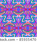 Hand Drawn Groovy Psychedelic Vector Seamless Pattern Design 85935470