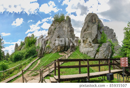 The rock complex of Tustan in Ukraine The rock complex of Tustan in Ukraine 85935507